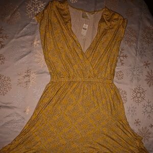 Maeve by Anthropologie Midi Dress, NWT, Size L, Yellow/Mustard